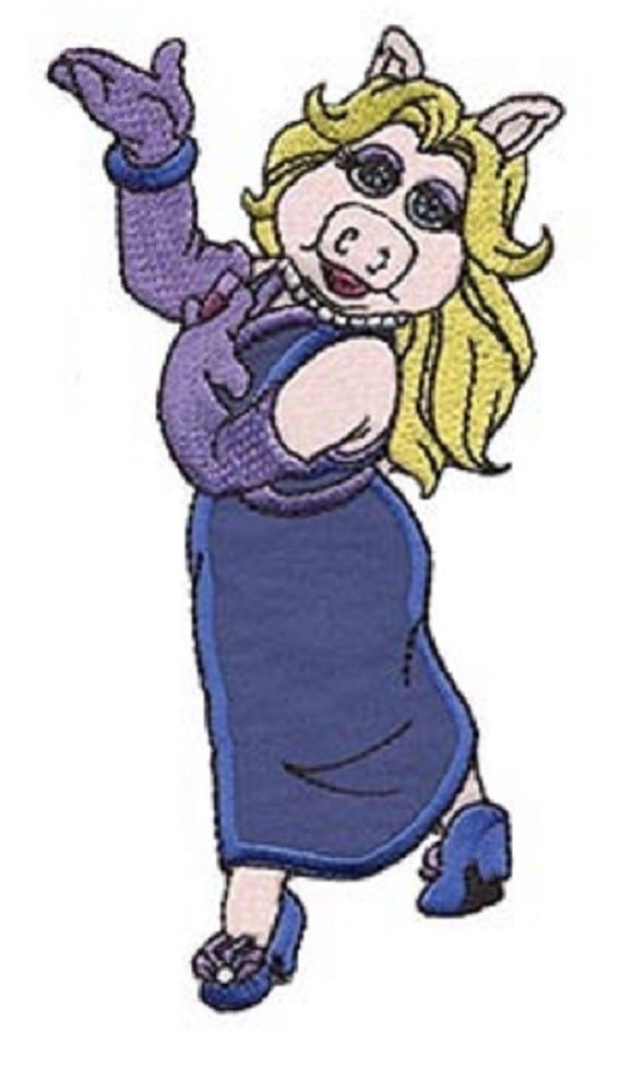 Muppets Standing Miss Piggy Applique  5.5" x 3"