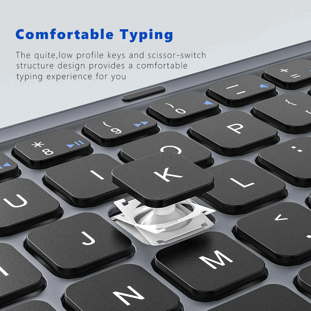Mini Compat Foldable Wireless Keyboard For PC/iPhone/Android Cellphone Recharge