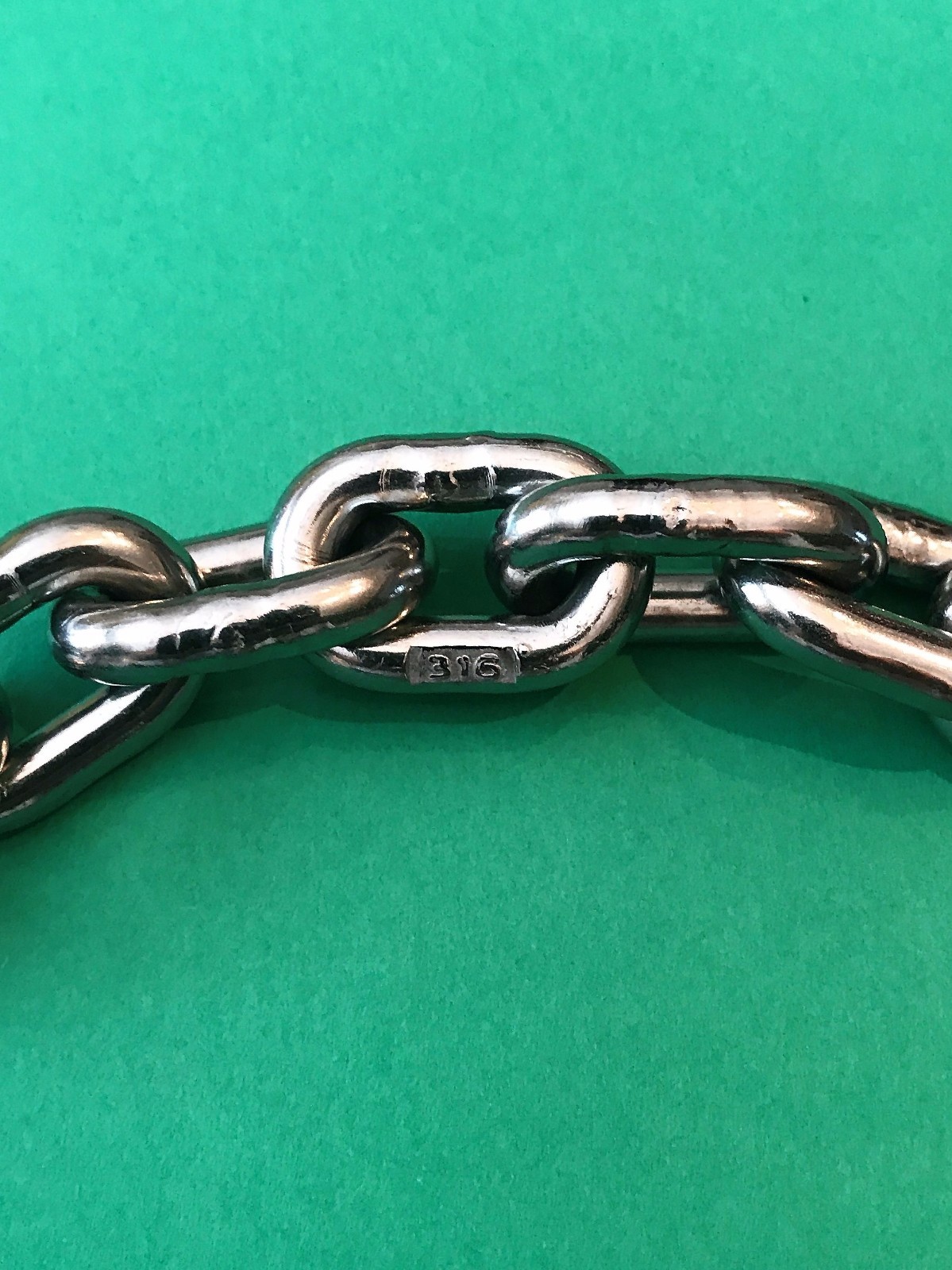 Stainless Steel 316 Chain 1/4" (6.3mm) Short Link Chain by the foot
