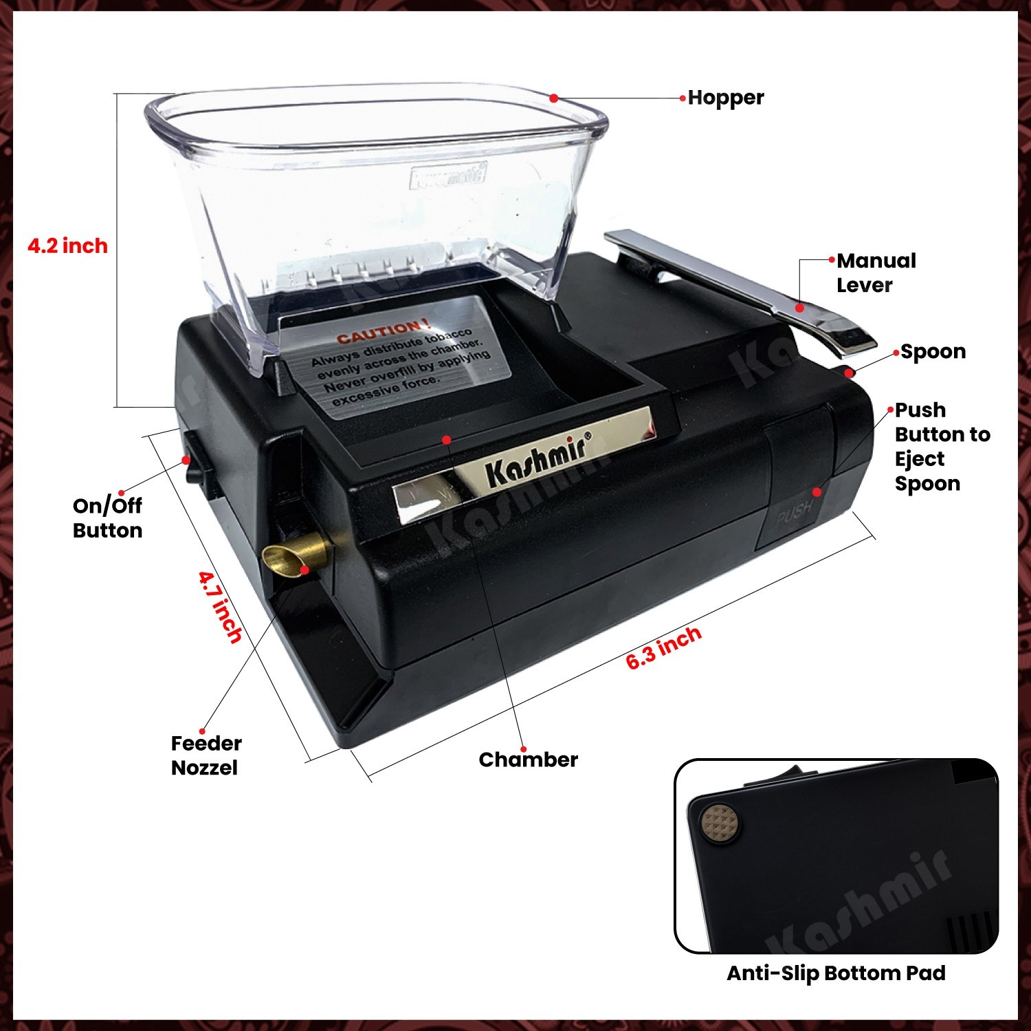 Mini Cigarette Injector Machine with Extra Smooth Tubes Kit USA Made