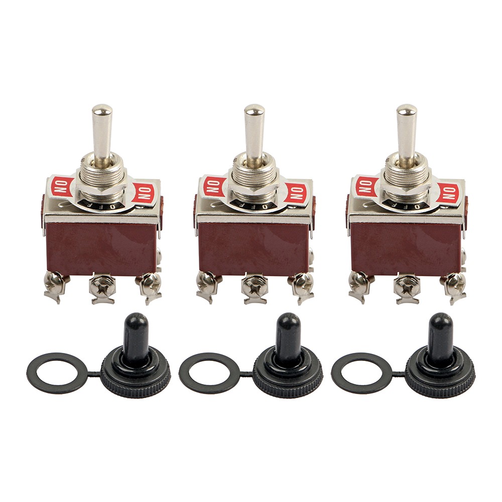 3X Heavy Duty DPDT ON/OFF/ON Toggle Switch 20A 125V/15A 250V Screw Terminals