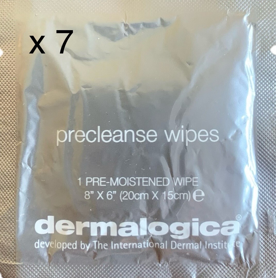 DERMALOGICA  precleanse wipes  (8" x 6")  sample Size X 7  packet *