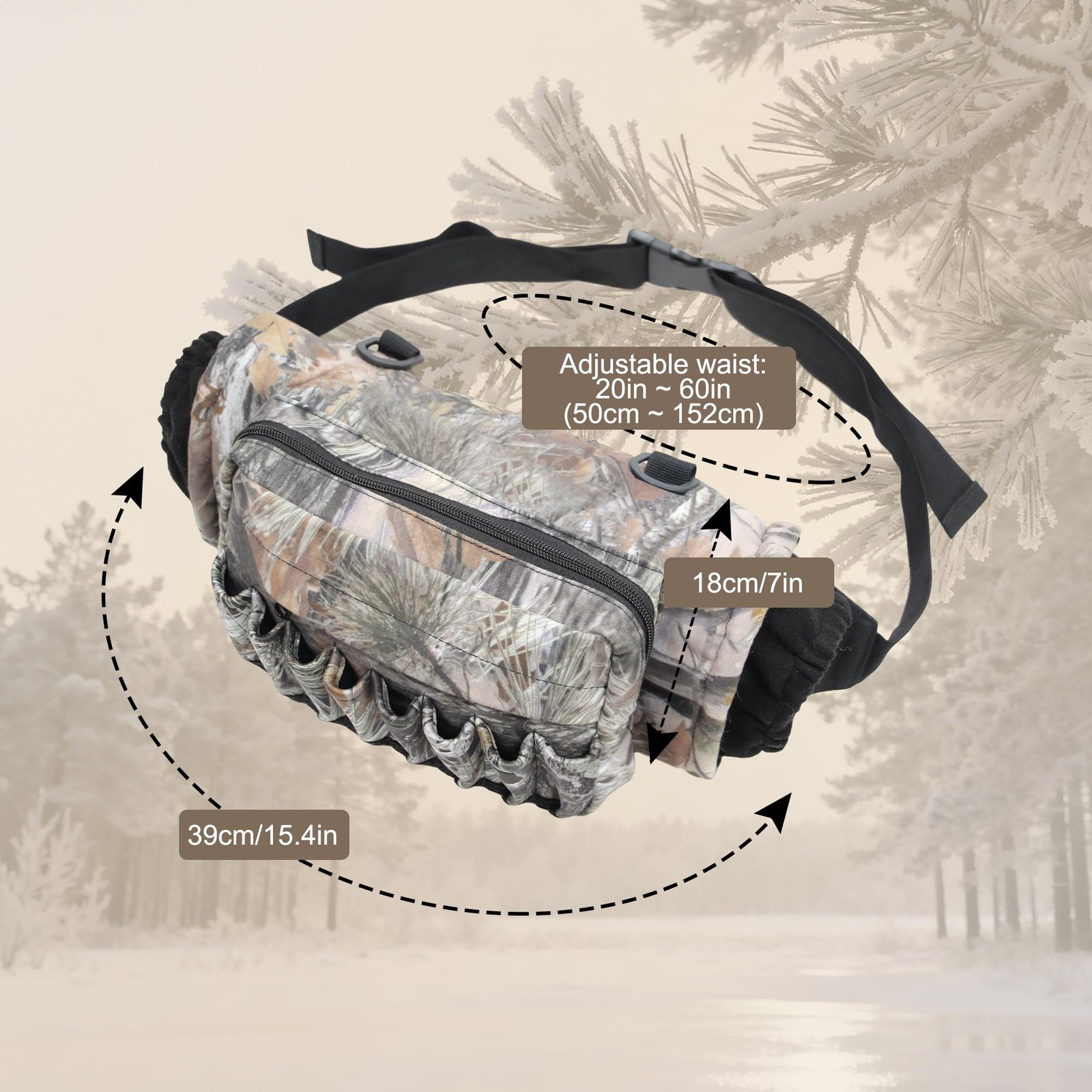MYDAYS OUTDOOR Camo Waist Pack Bag with Handwarmer,Hunting Fanny Pack with Ad...