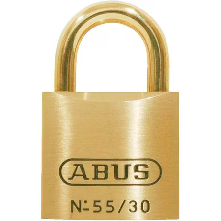 Abus 56413 Padlock, 1 1/32" H, 1 1/8" W, Brass