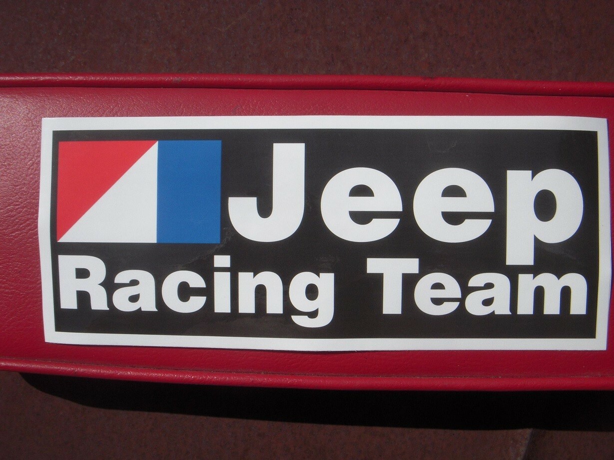 AMC Jeep Racing Team NOS bumper sticker CJ5 CJ7 Wagoneer J10 J20