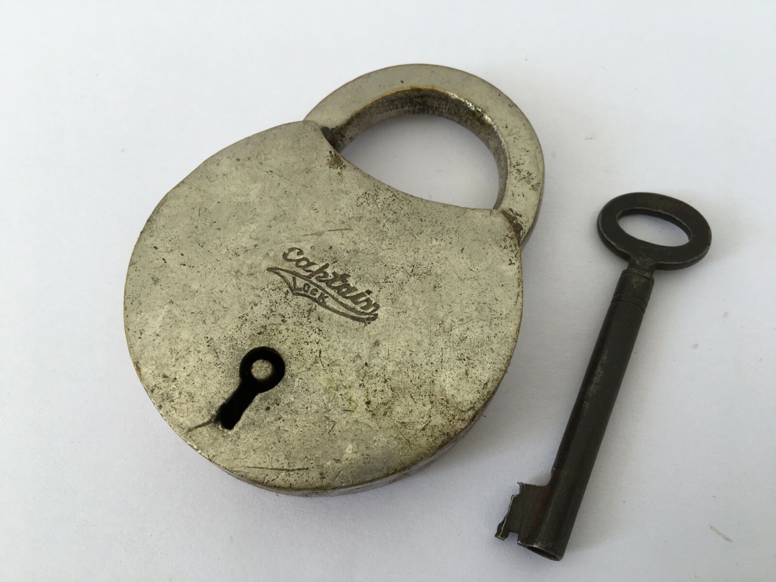 Lock Old Brass Unique captain Brand Handcrafted Padlock Rich Patina collectible