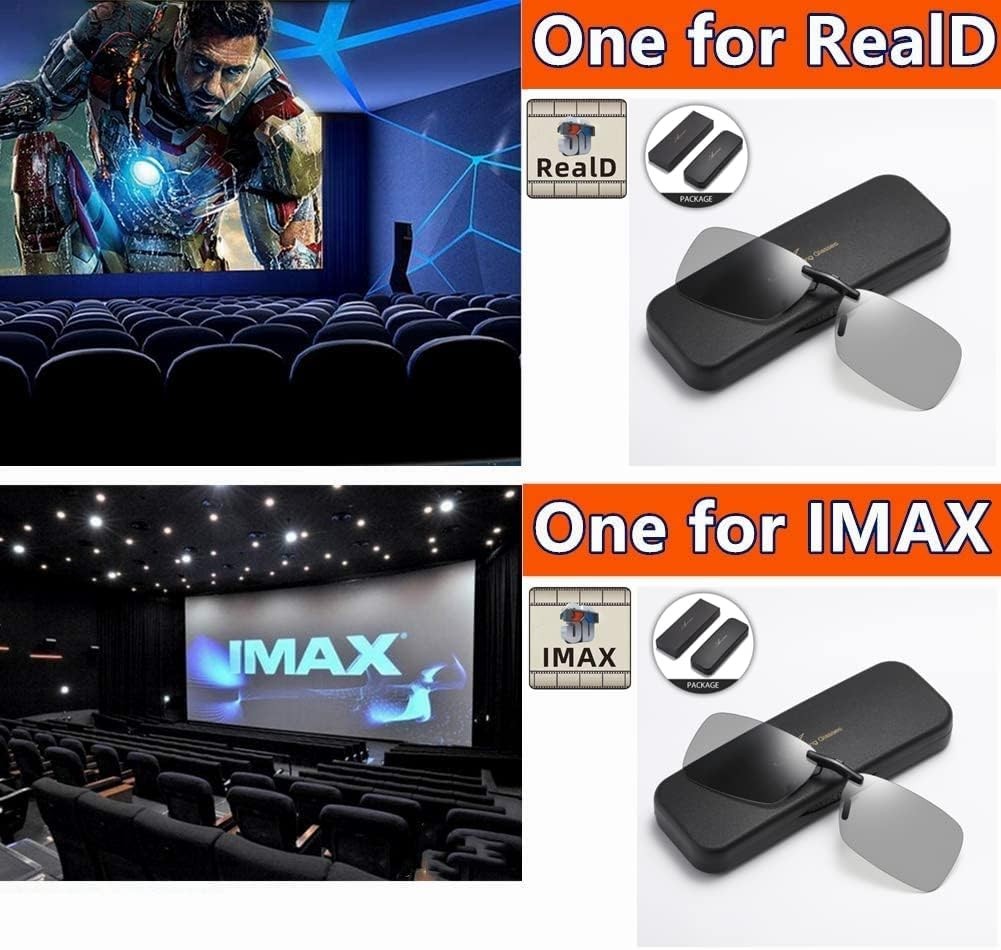 Lightweight 3D Clip-On Glasses Set