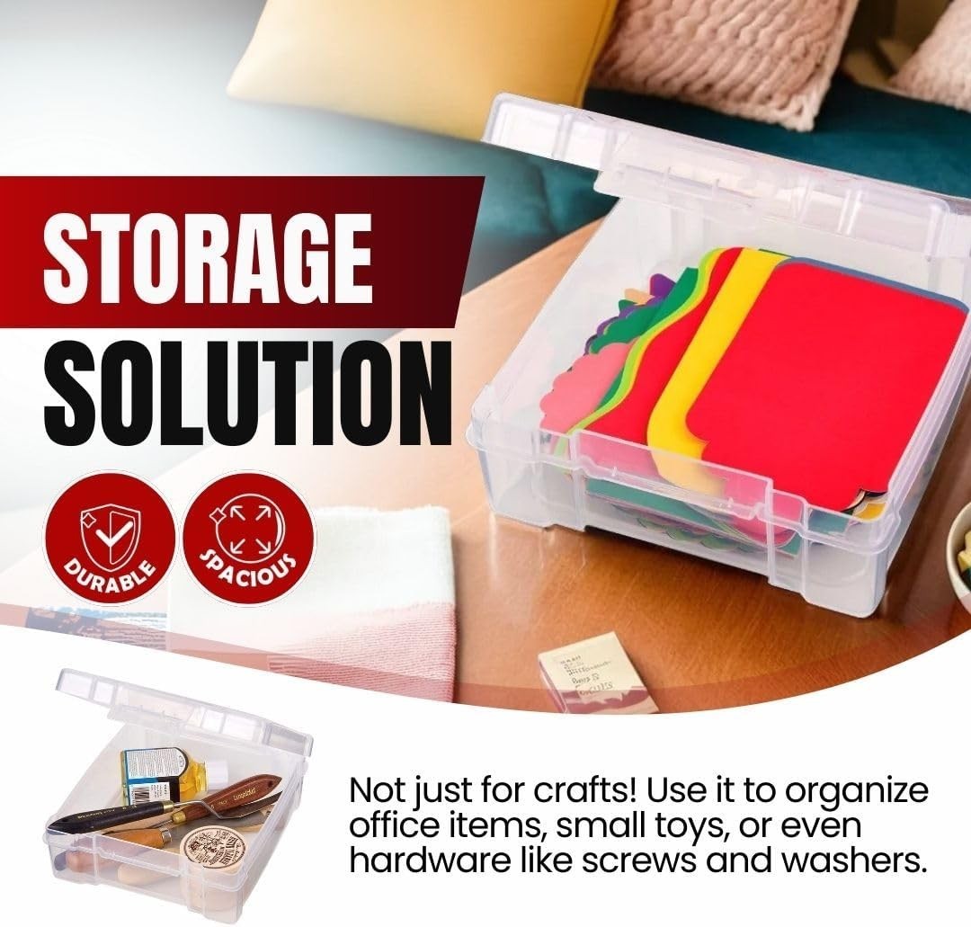 6953AB ClearView 6" x 6" Box Art & Craft Organizer, [1] Plastic Storage Case,...