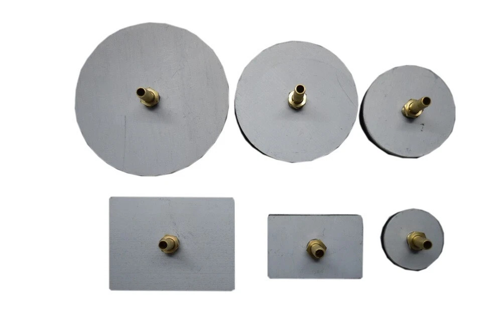 VACUUM TEST PLATES FOR ROBIN AIR VACUUM PUMP 6 PADS WITH BRASS FITTINGS - VALVE