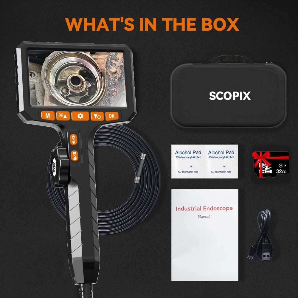 99NEW! 2-Way Articulating Borescope Light Endoscope Inspection Camera Plumbing