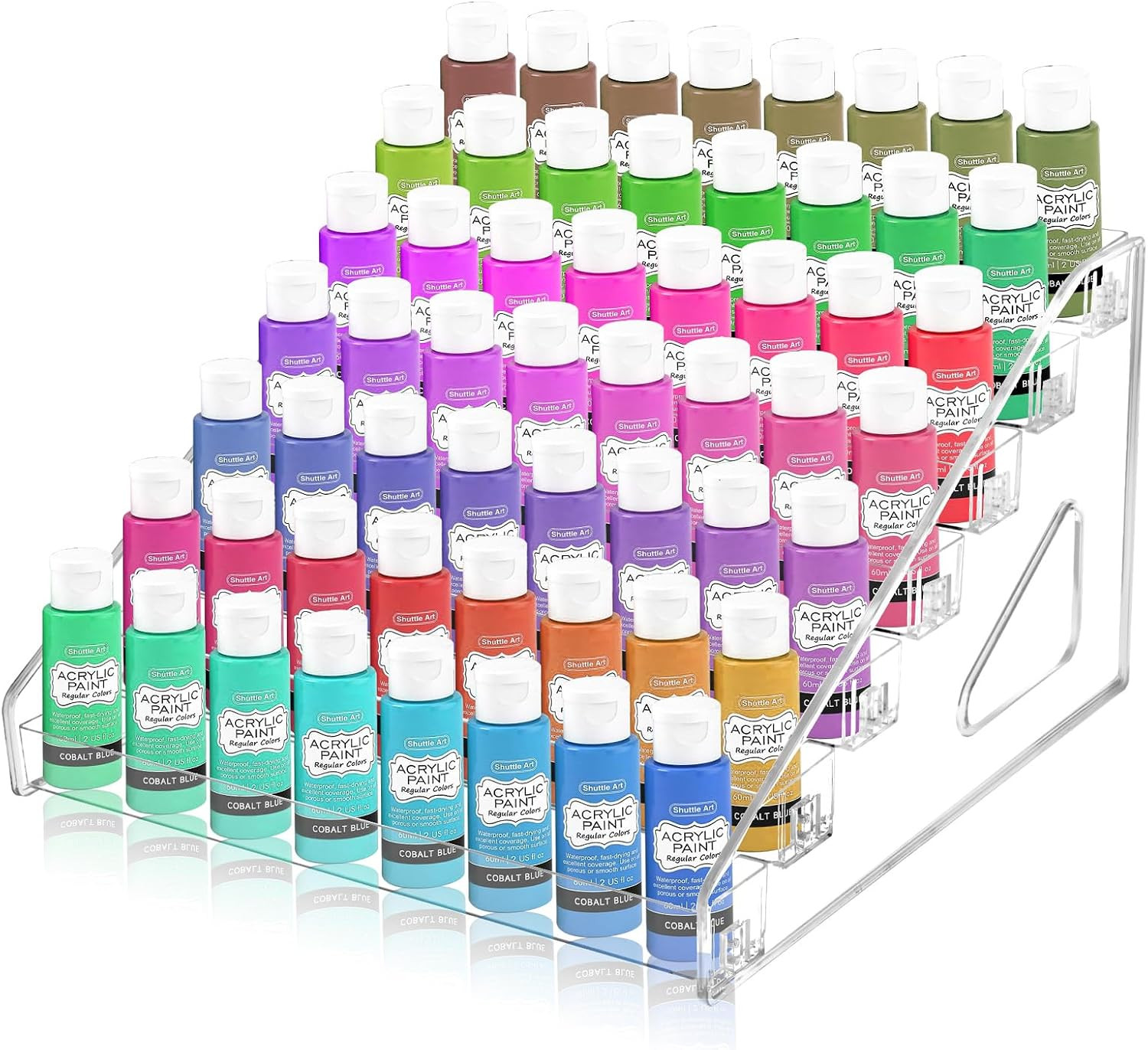 Vowcarol Clear Paint Organizer, Miniature Holder 7 1.5 inches,