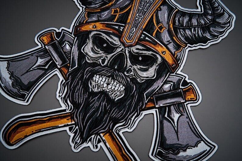 VIKING Large Back Patch for custom biker vest