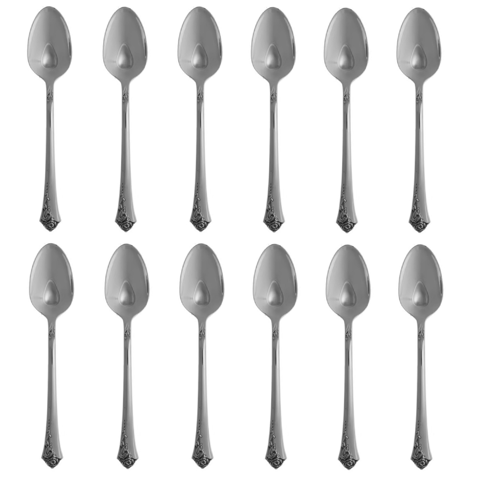 Oneida Damask Rose 18/8 Stainless Steel Teaspoon (Set of Twelve)