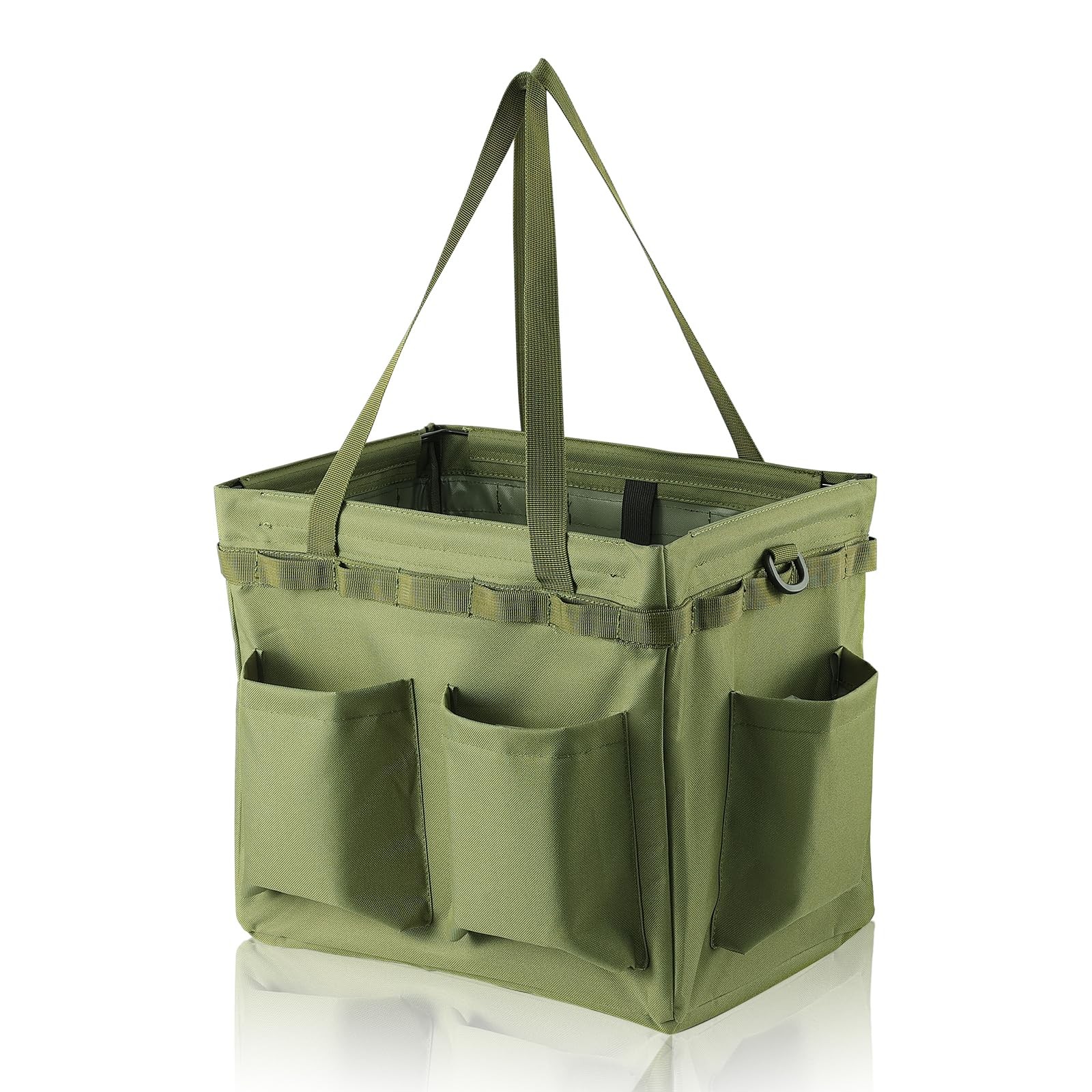 Car Trunk Organizer Multifunctional Storage 13.78"x9.8"x12.6", Navy Green