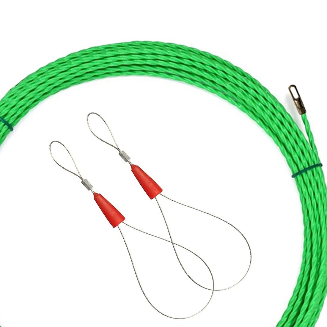 30M Wire Puller Wall Cable Running Fish Tape Push Pull Rod Electrical Fish Ta...