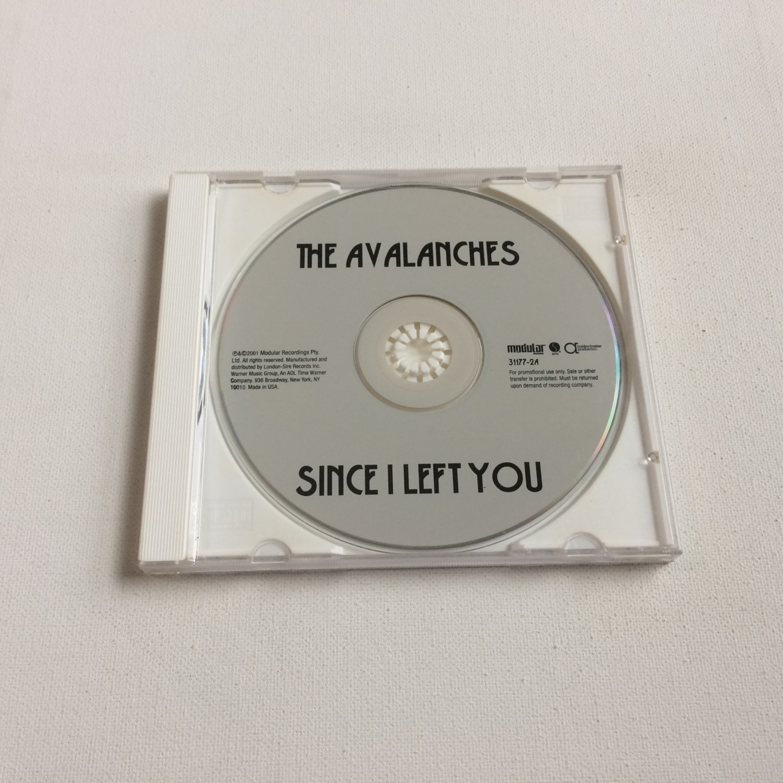 The Avalanches Since I Left You PROMO CD RARE Downtempo Breaks House '01 Modular