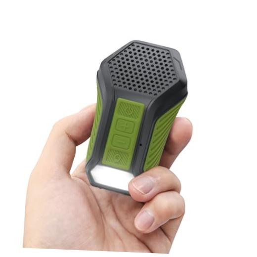 Wearable Bluetooth Speaker, Mini Clip-on Portable Speaker with Light 5.0 Green