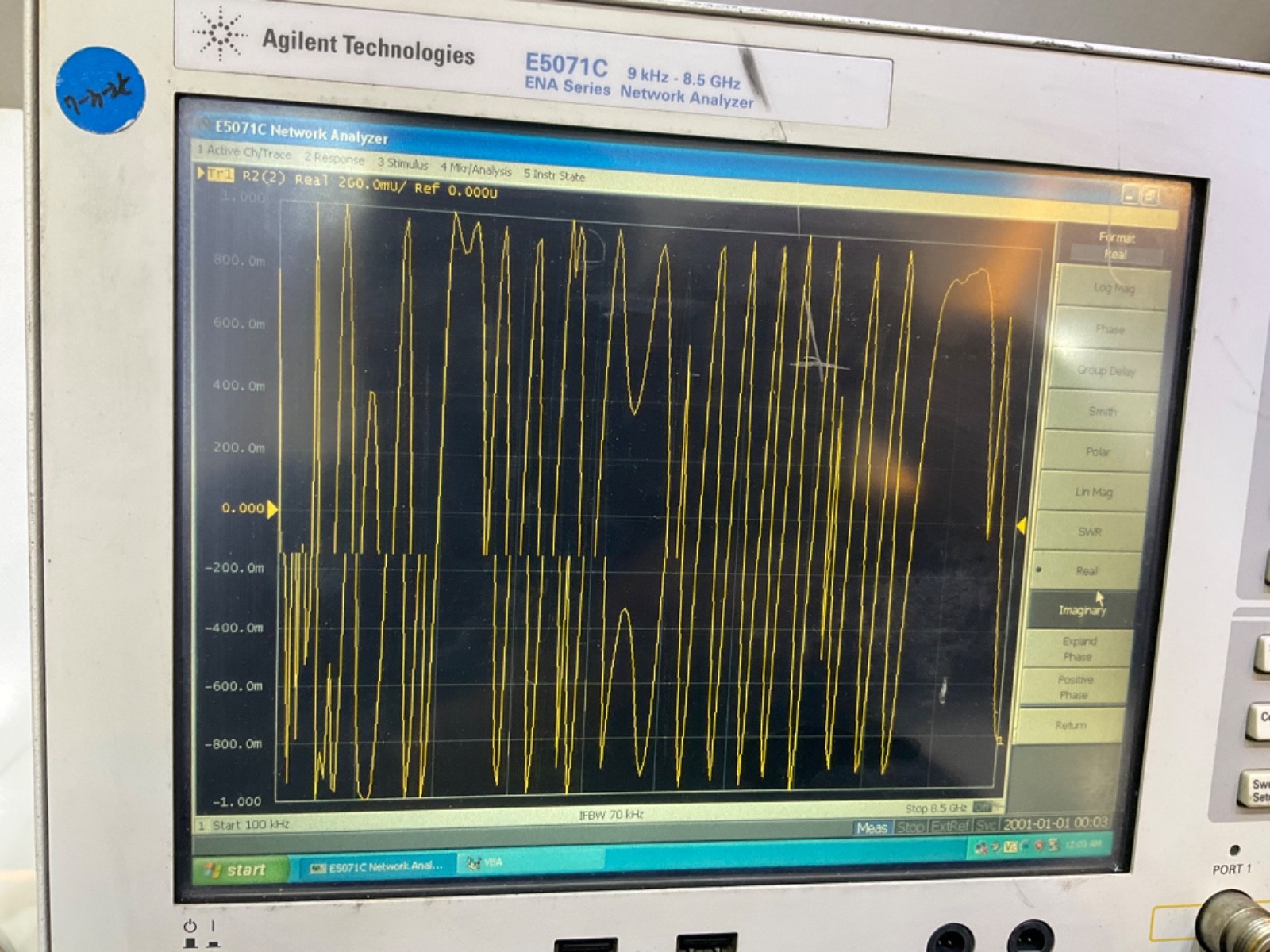 AGILENT TECHNOLOGIES E5071C NETWORK ANALYZER 9KHz-8.5GHz E5071C-ATO-65898