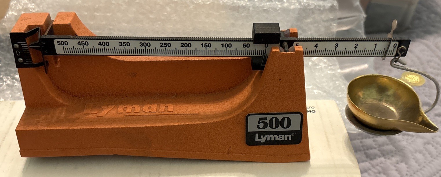 LYMAN Model #500 Formerly D7 Two Poise Beam SCALE 505 Grain Capacity
