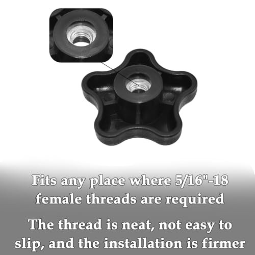 4 Pieces 5/16"-18 Female Thread 5 Star Knobs Nylon Clamping Knob Jig Knobs