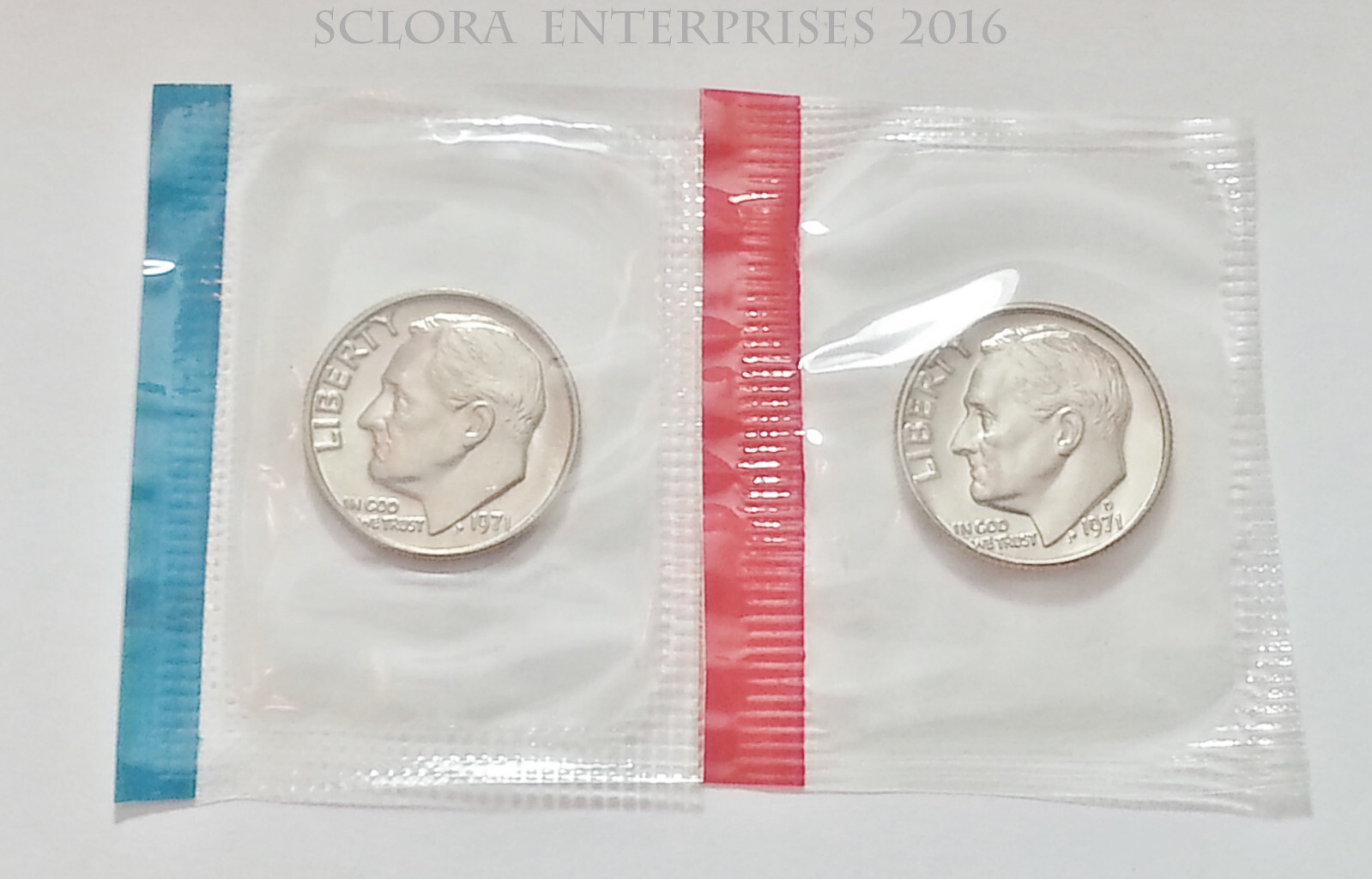 1971 P & D Roosevelt Dime Set (2 Coins) *MINT CELLO* *FREE SHIPPING*