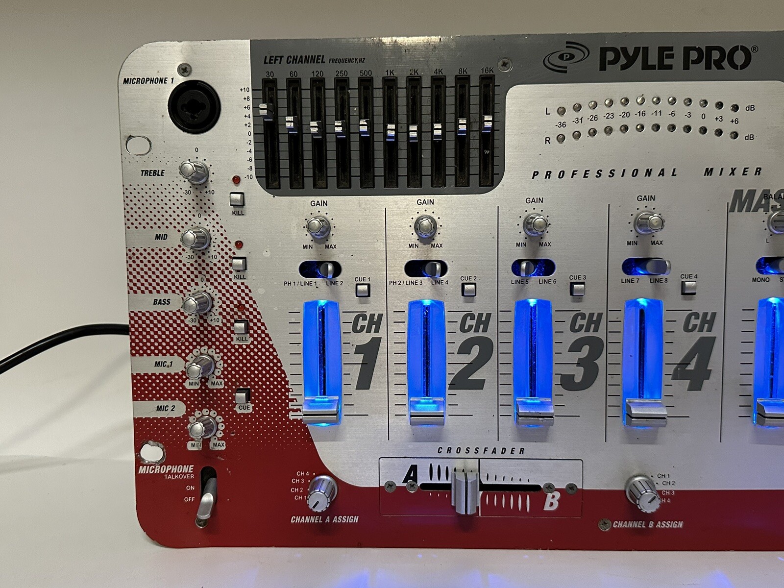 PYLE Pro PYD-1928 ~ 4-Channel Professional Mixer with EQ & Echo ~ WORK/READ