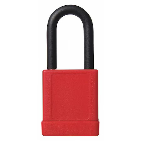 Zoro Select 48Jr63 Lockout Padlock, Keyed Different, Aluminum W/ Hardened