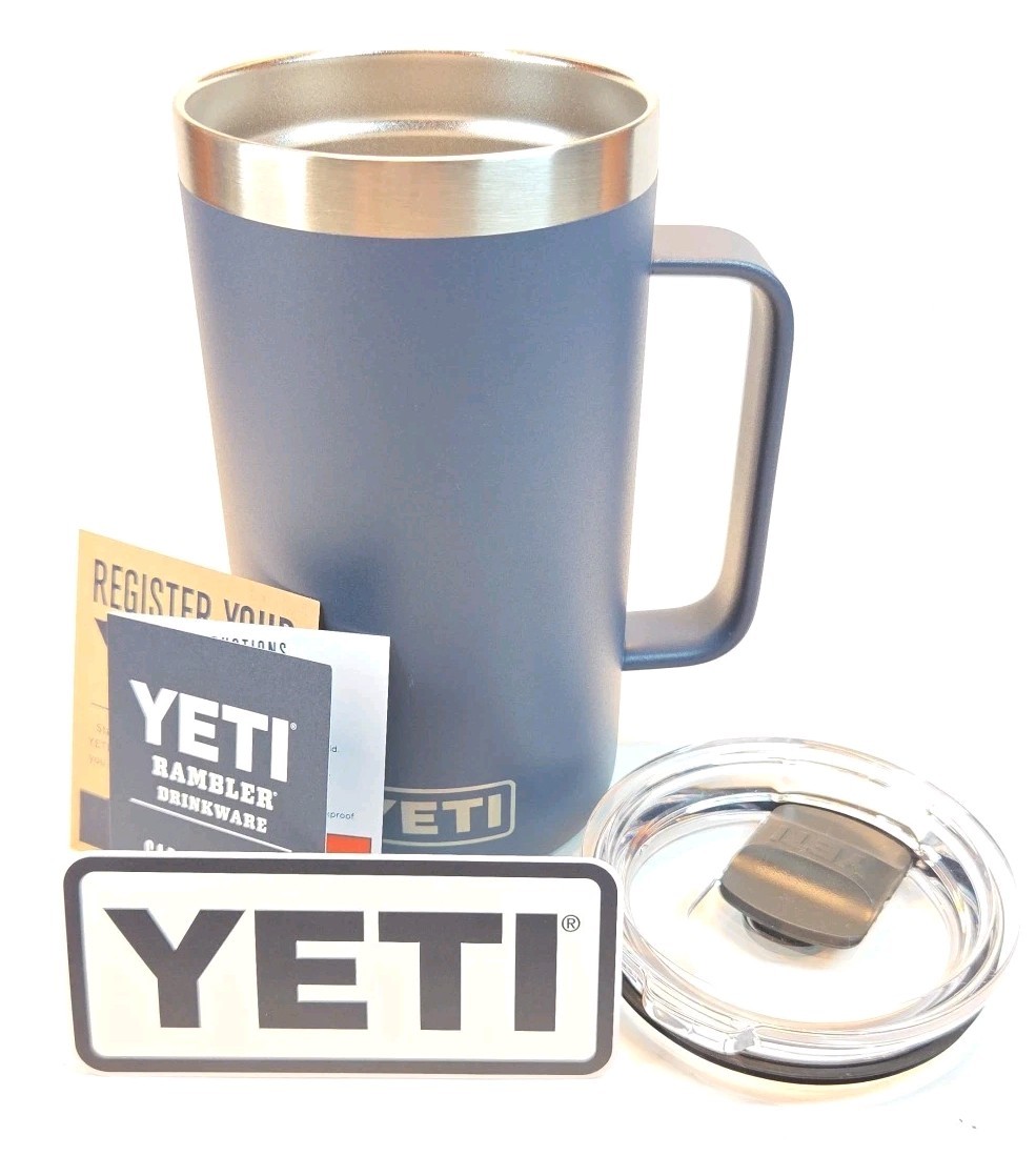 Yeti Rambler 24 Oz Mug MagSlider Lid Navy NEW Limited Edition