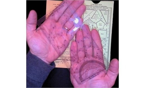 Speed-Up Geometry Ruler Baltimore 1950s Drafting Protractor Stencil Set