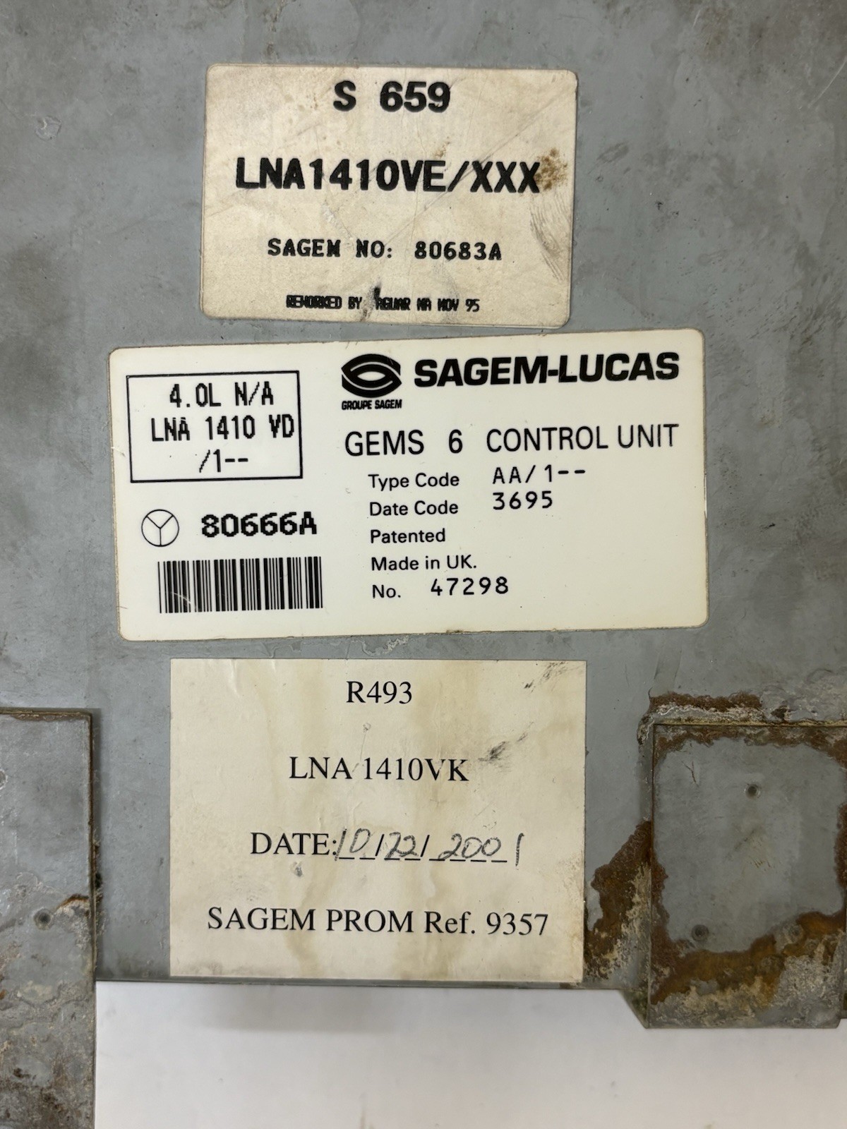 1995-1997 JAGUAR XJ6 ENGINE CONTROL MODULE OEM PN-LNA1410VK
