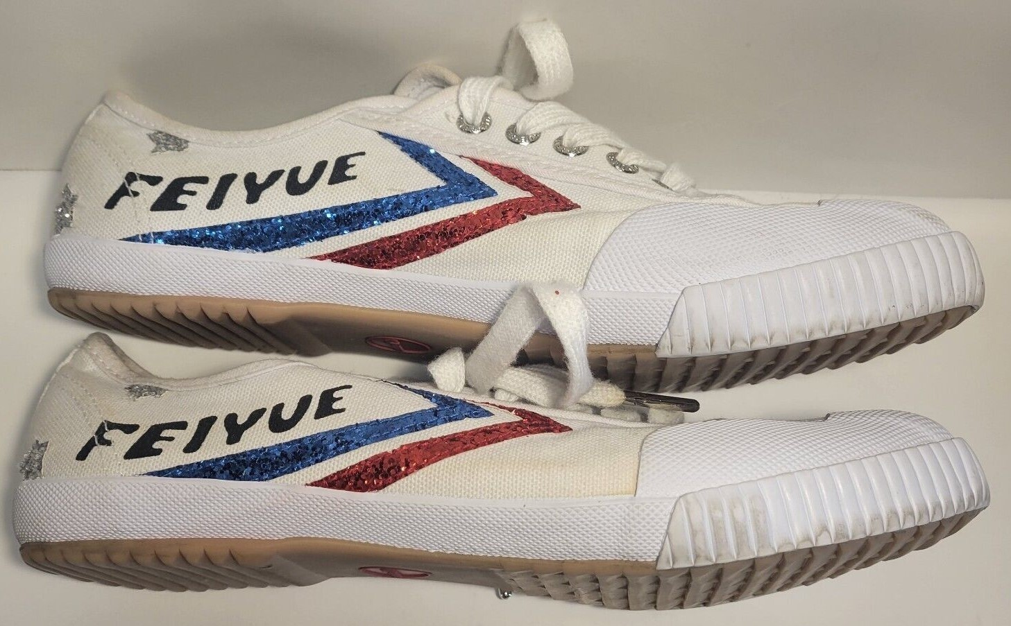 FEIYUE White Kung Fu Martial Arts Wushu Shoes Women's Size 10