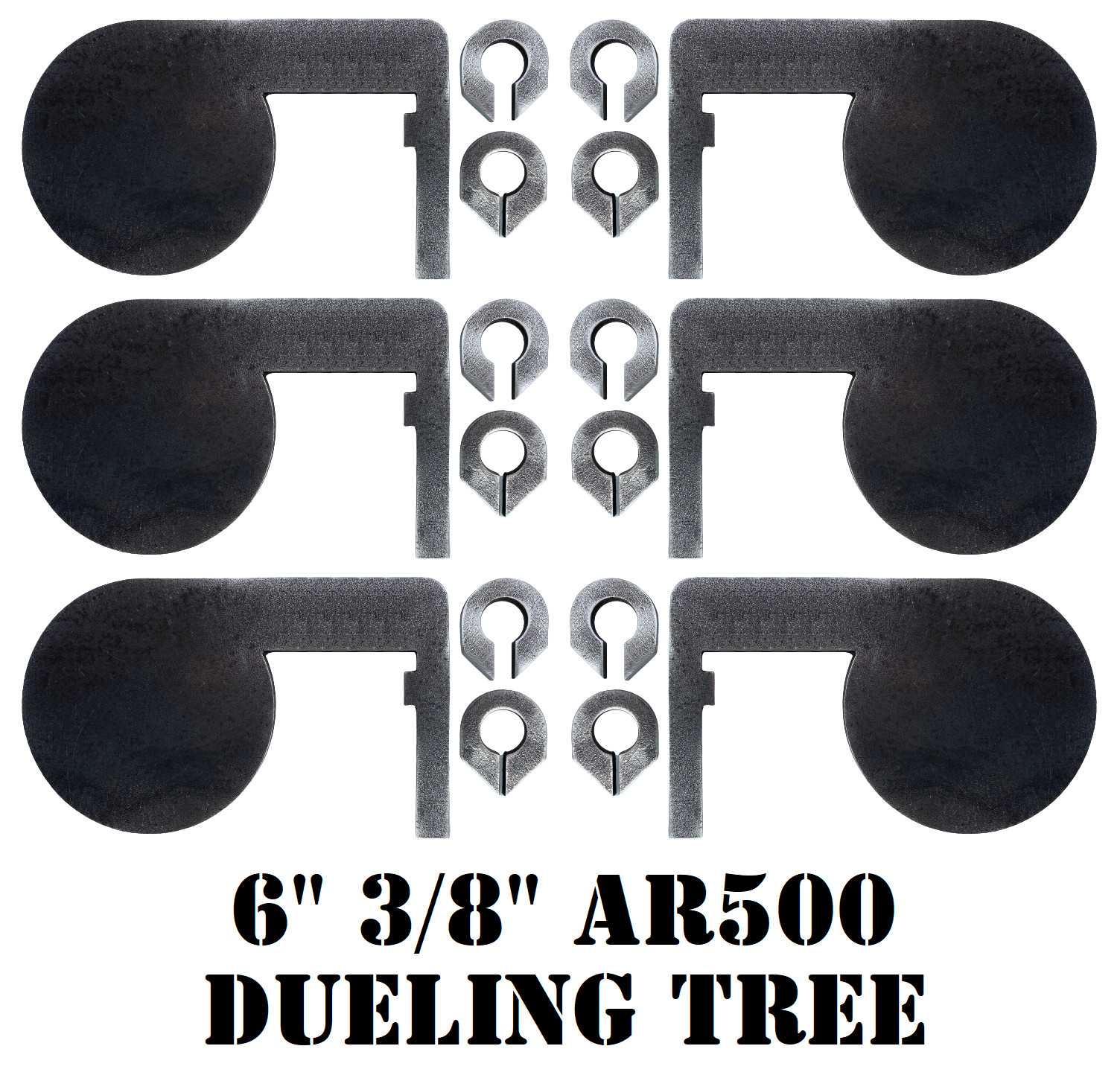 6"x3/8 AR500 Steel Shooting Reactive Targets Dueling Tree Paddles DIY Angle Iron