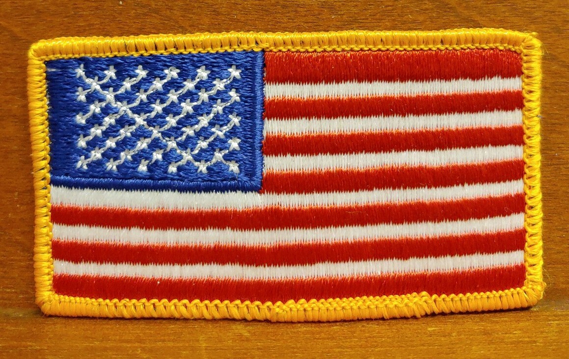 Military American Flag Patch worn by USAF, USN, USMC Vietnam USA United States