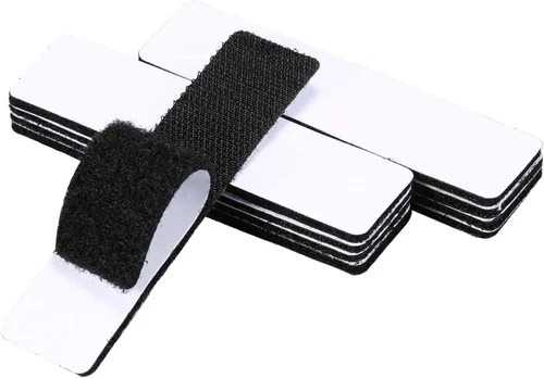 20 Sets Sticky Back Fastener Heavy Duty Hook & Loop Adhesive Strips 1x4” Black
