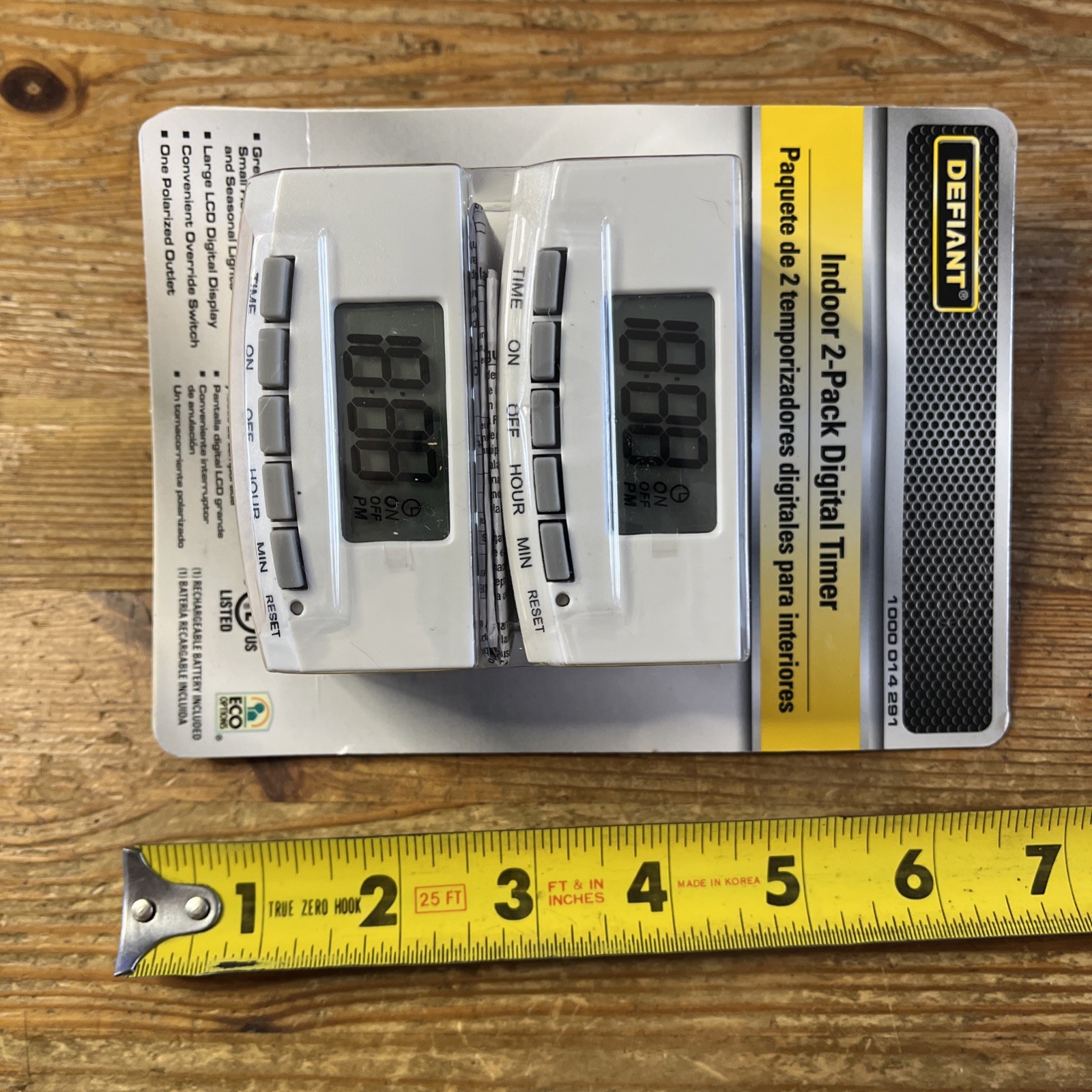 Defiant Indoor Digital Timer 2-Pack New Factory Sealed LCD Display Twin Pack