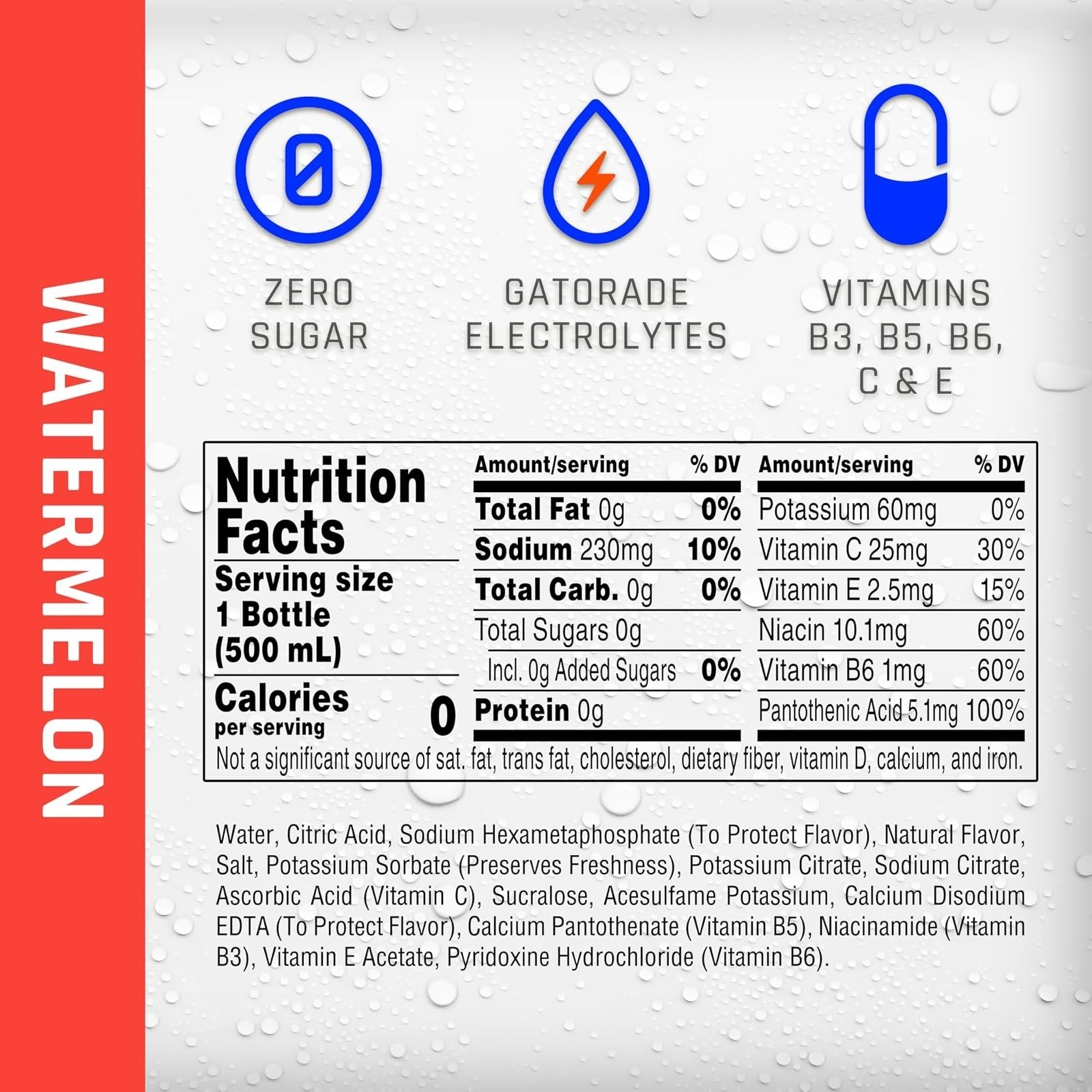 Propel Electrolyte Watermelon Water 16.9 fl oz 12 Pack Zero Sugar