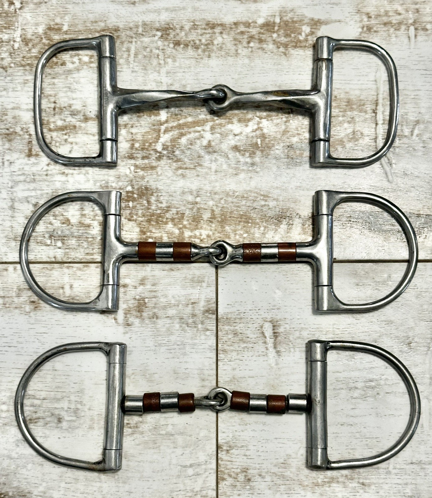 Hunter Dee Ring Snaffle Coronet Slow Twist Cooper Roller Horse Bits Bit 5” 4.75”