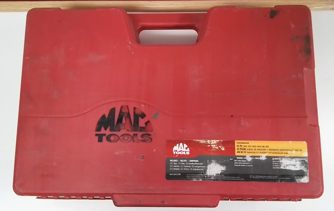 MAC Tools TD25SAES-US 25 Piece SAE Tap And HEX Die Set