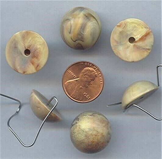 144pcs VINTAGE JAPANESE CAMEL MARBLE 19mm CABOCHONS g79
