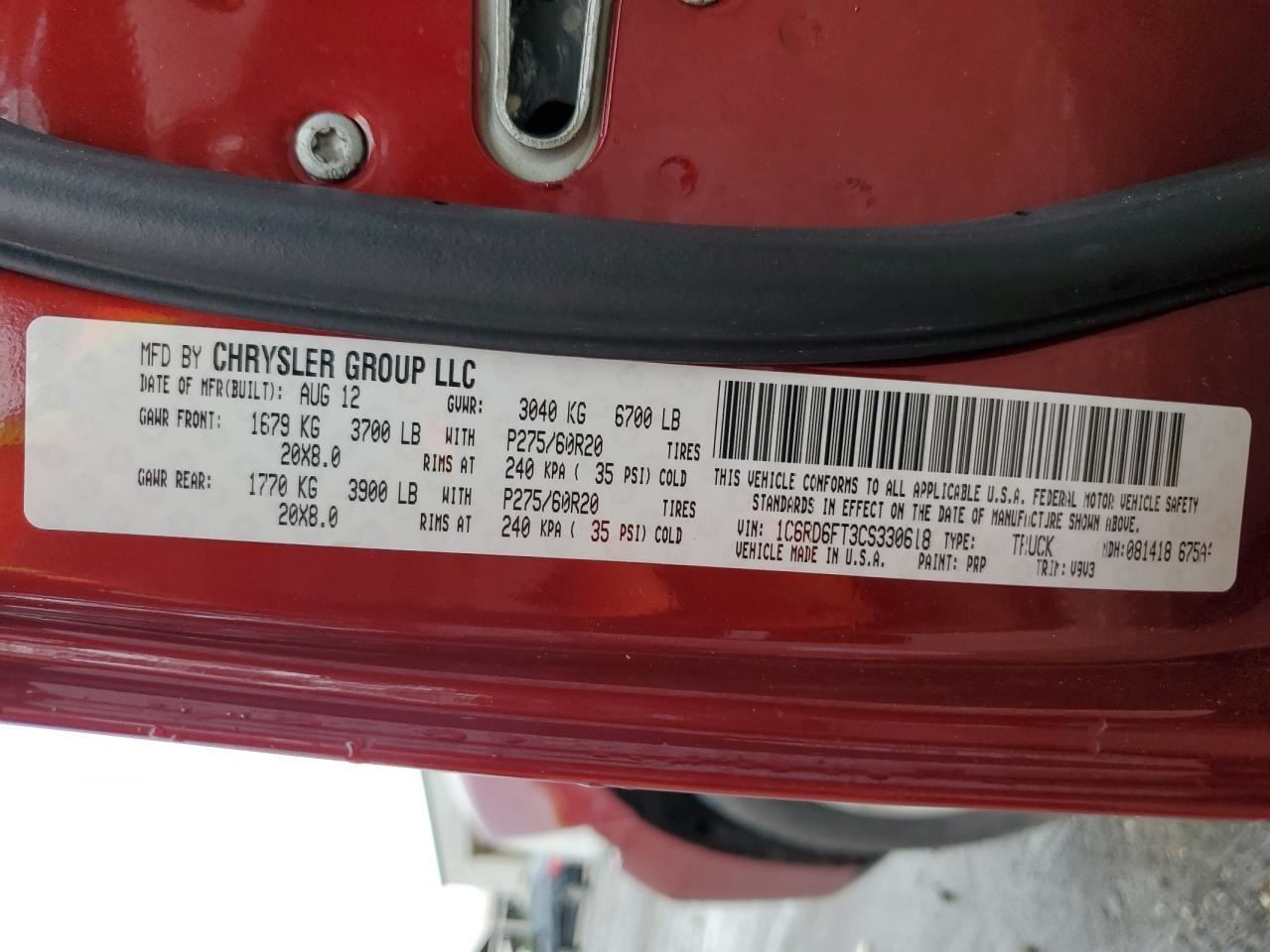 TDODR1500 2012 Glove Box 4746386