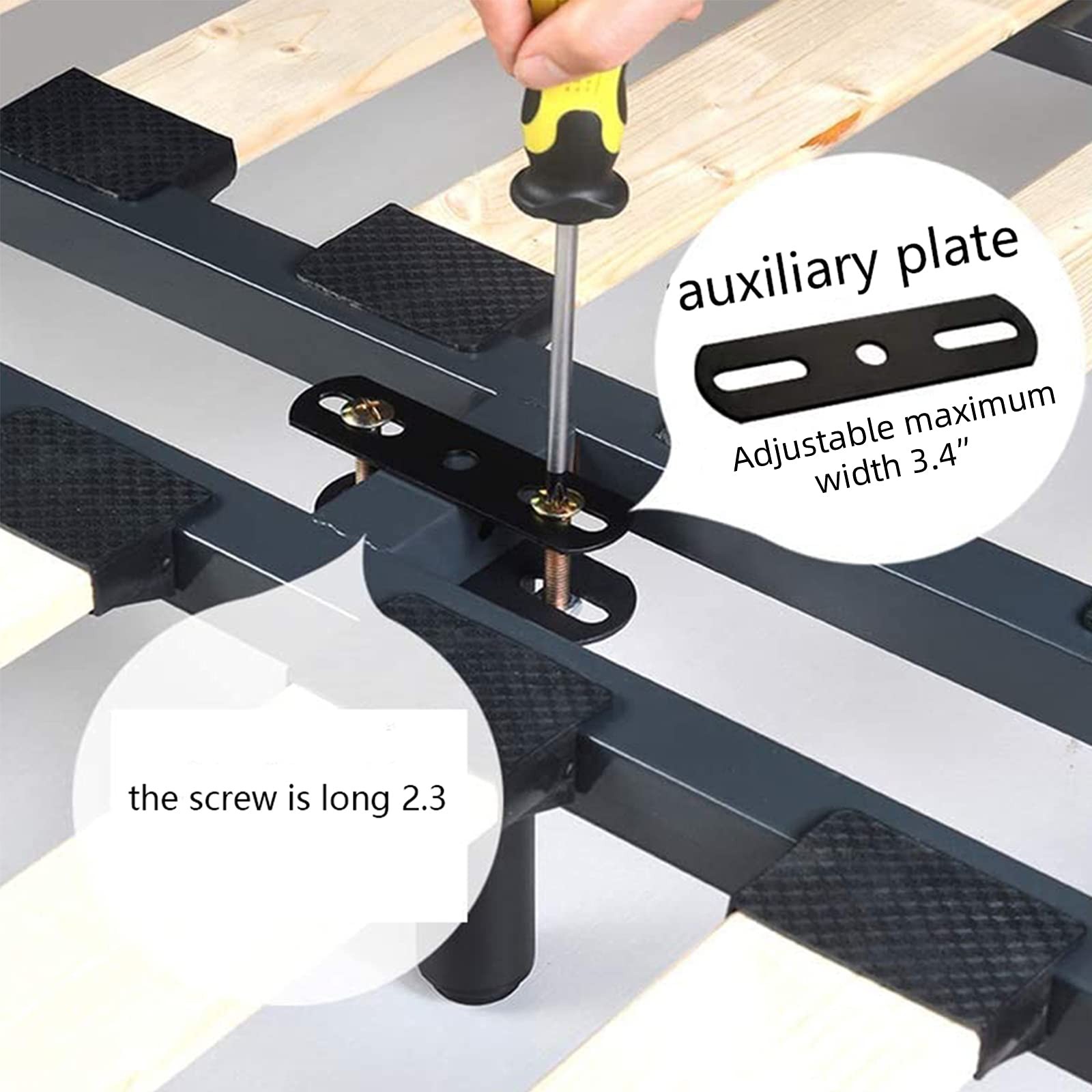 2PCS (10"-17") Adjustable Height Center Support Leg for Bed Frame, Bed Center...