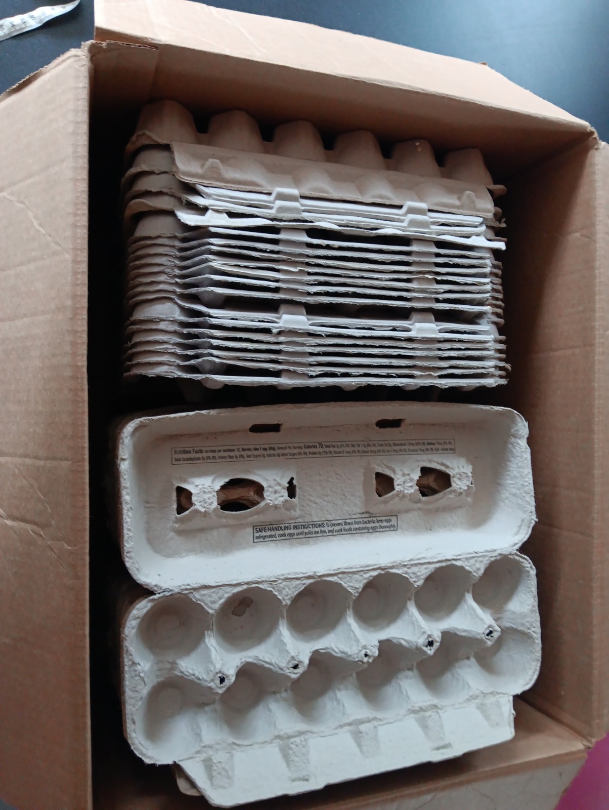 45 Paper Cardboard Empty EGG DOZEN CARTONS 12 Large Eggs Chicken Arts Crafts LOT