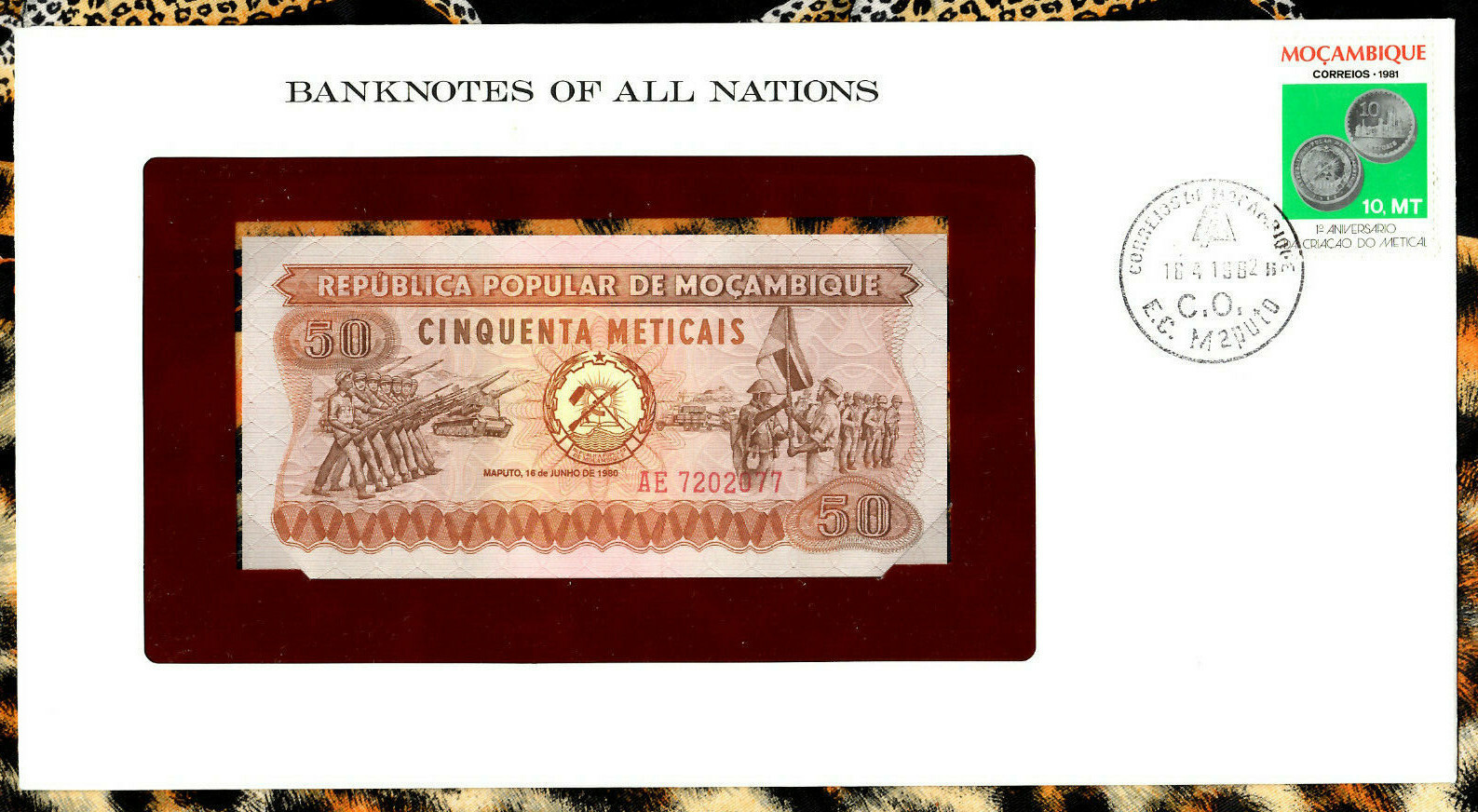 Banknotes of all Nations Mozambique 1980 50 Meticais UNC P-125 Birthday 2020