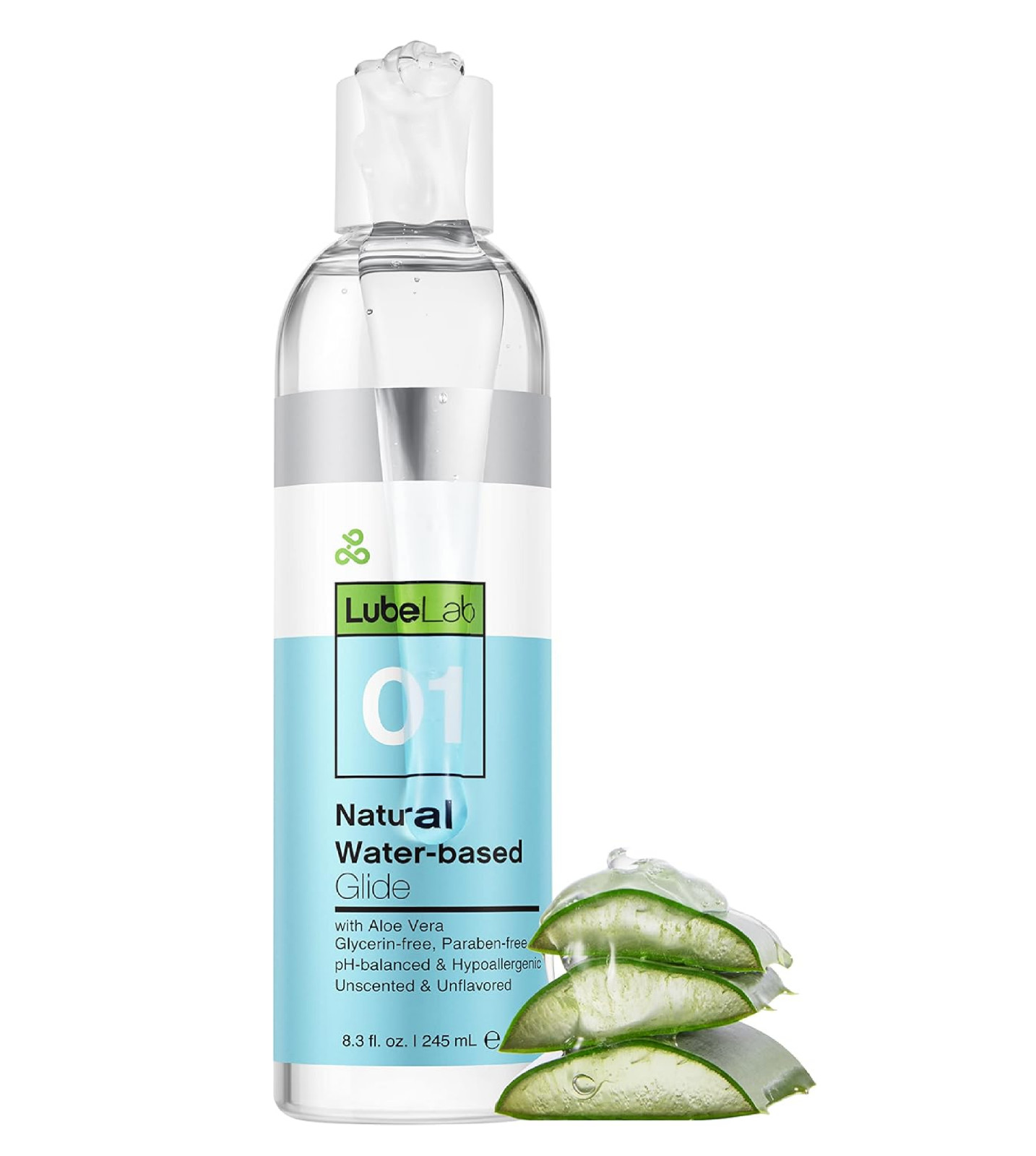 LUBELAB Waterbased Lube Personal Lubricant w/Aloe & Vitamin E Gel for Couples