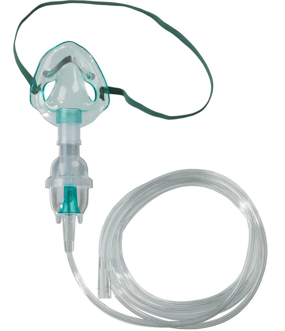 Disposable Mask 7' Tube Home Oxygen Therapy Kit (Tube- Blue cup- Mask )