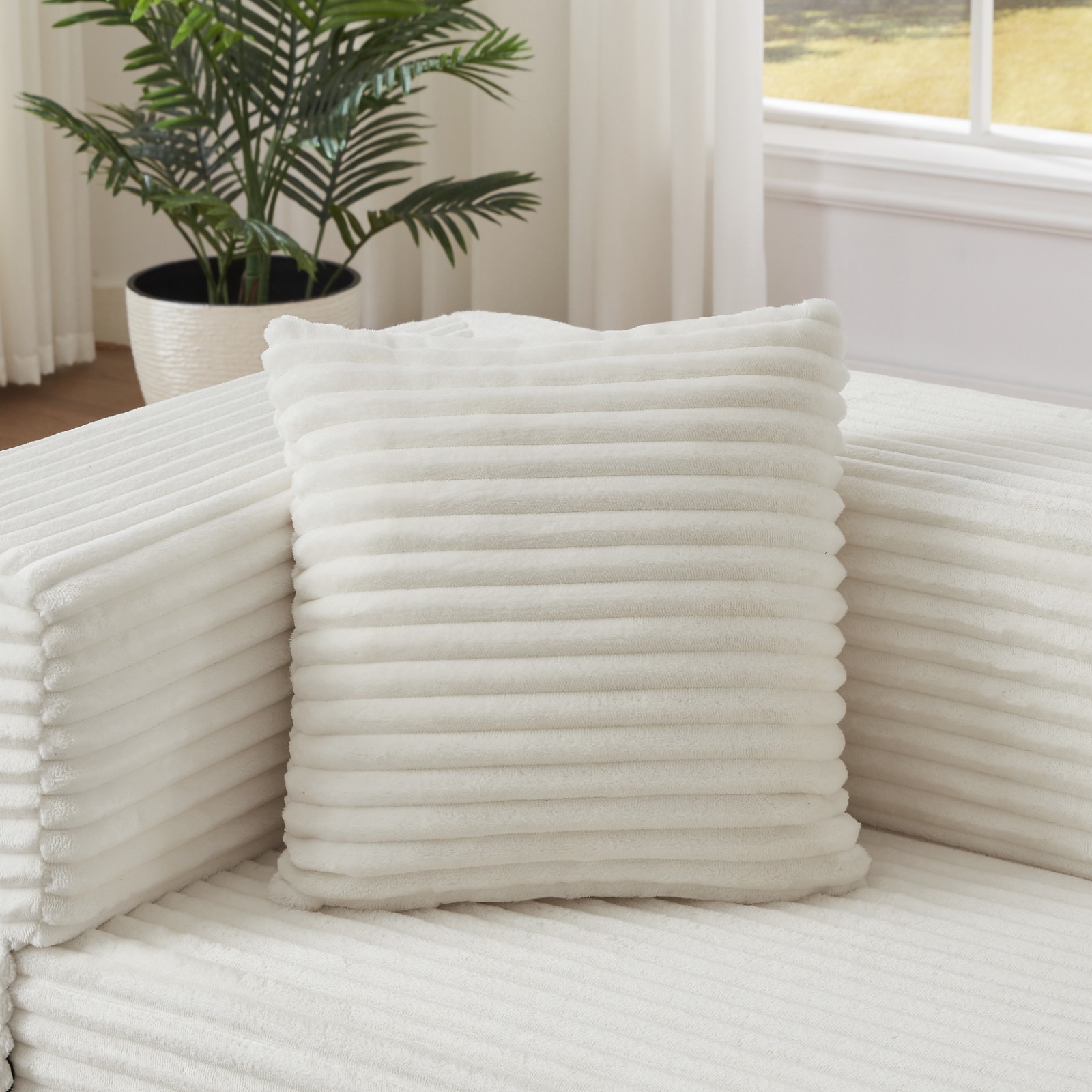 Stylish Convertible Cord Sofa Bed with Unique Two-Tier Design
