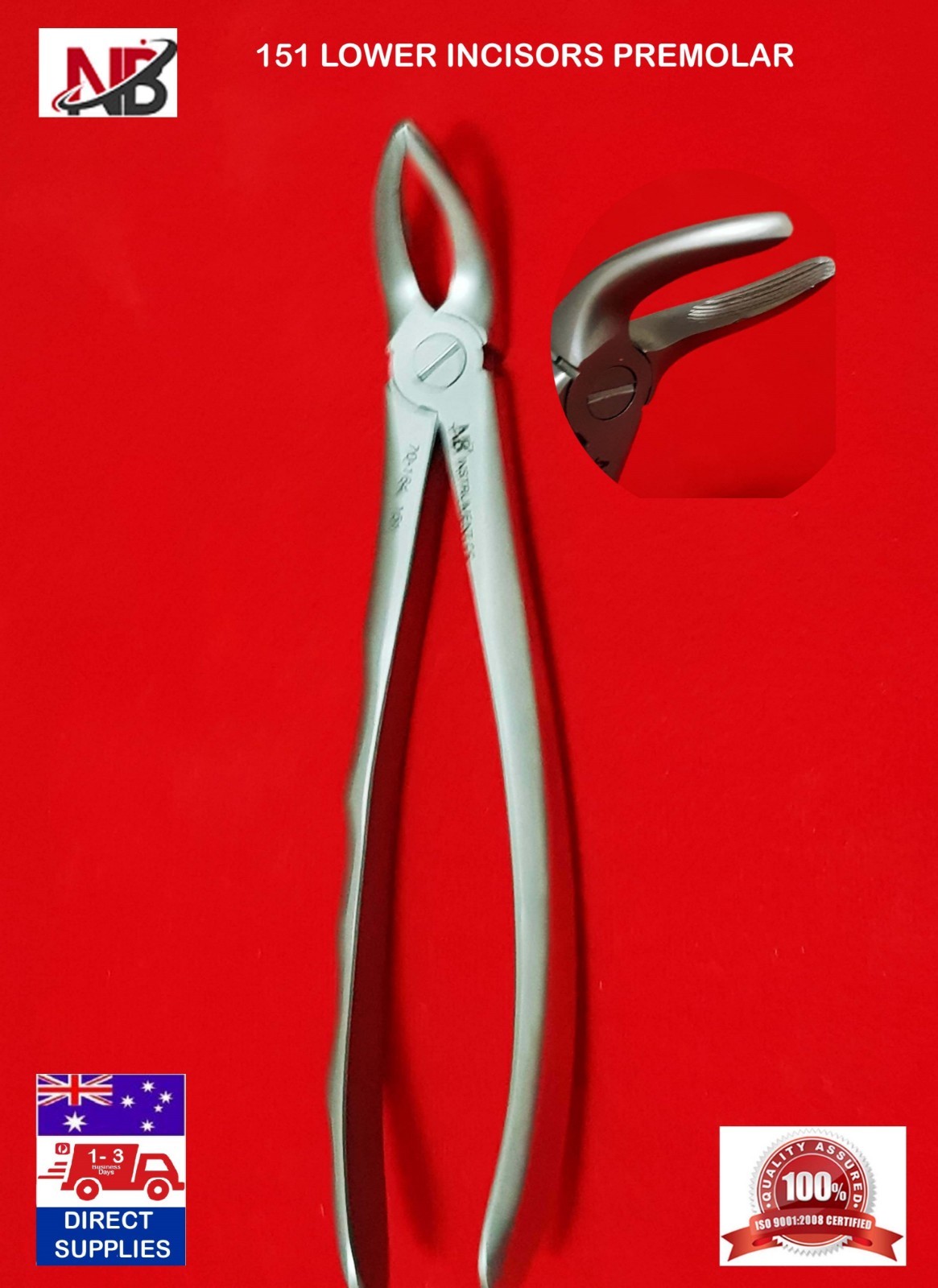 151 DENTAL EXTRACTING EXTRACTION FORCEPS LOWER TEETH ROOTS,151 ANATOMICAL HANDLE