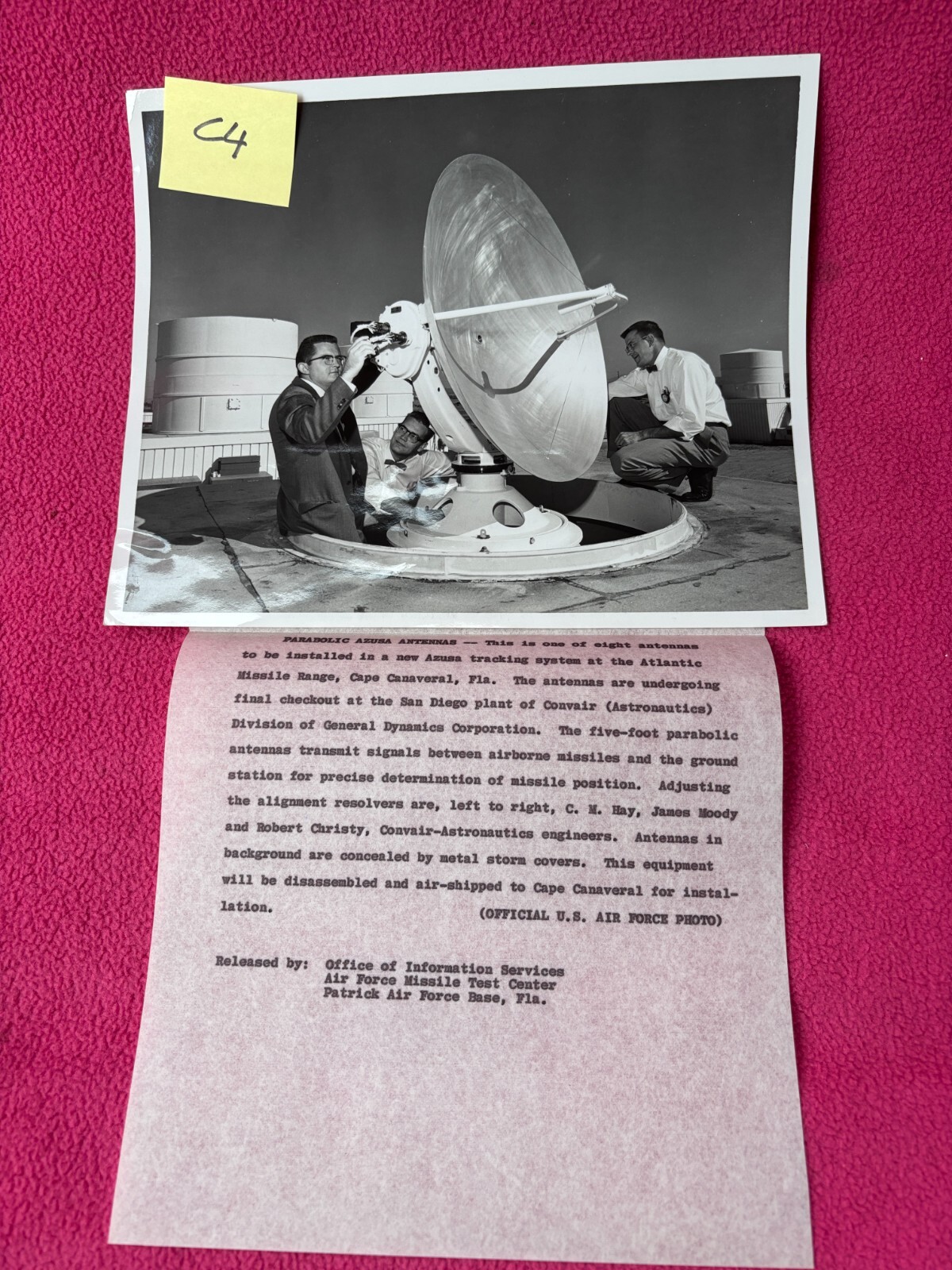 NASA vintage PHOTO spacecraft GALAXY planet SPACE travel PARABOLIC AZUSA ANTENNA