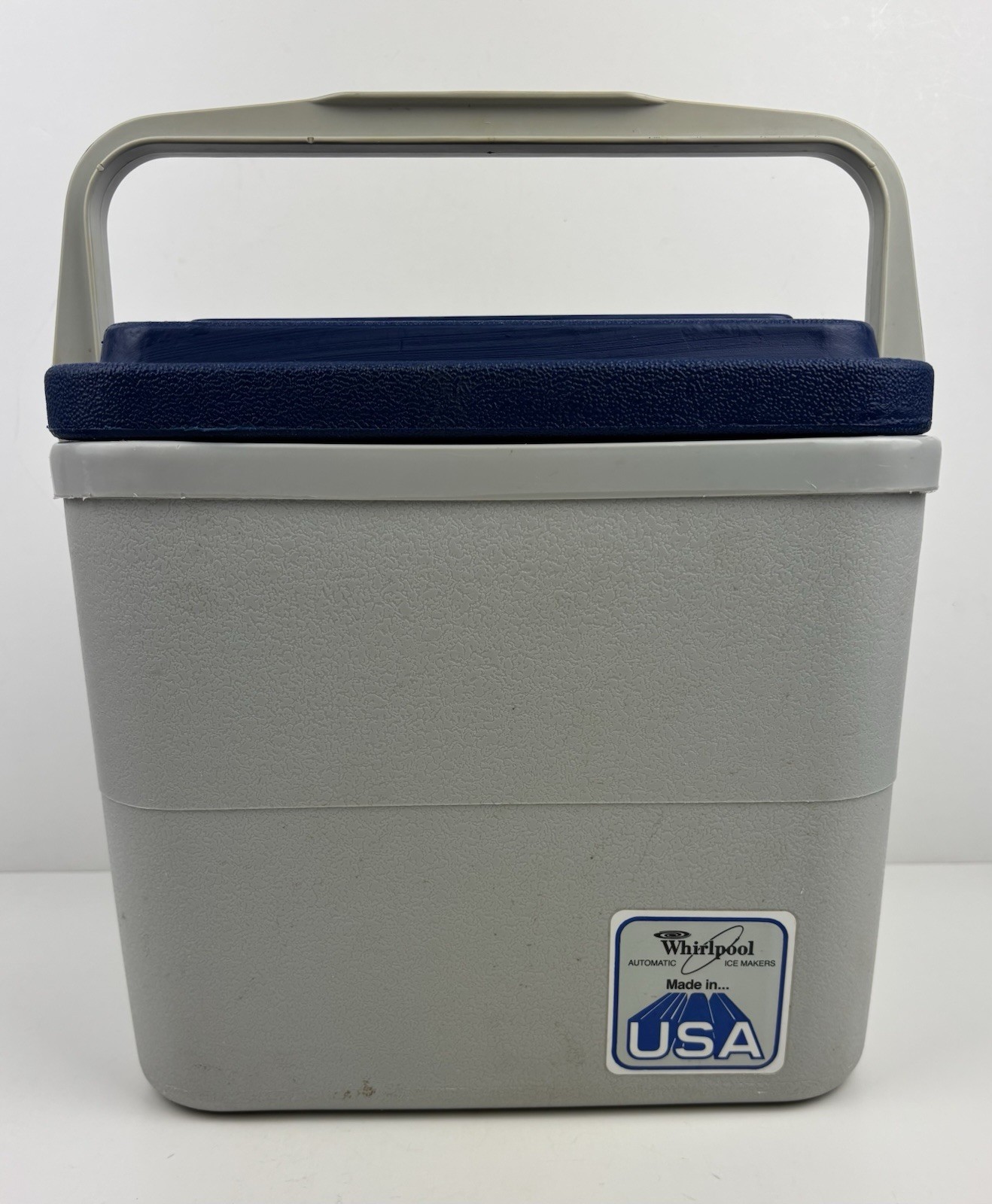 Vintage Whirlpool Cooler Ice Chest Made in USA Gray Blue 1970s 1980s