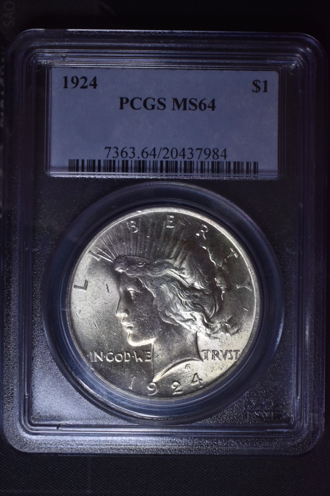 1924 Peace $1 PCGS MS64